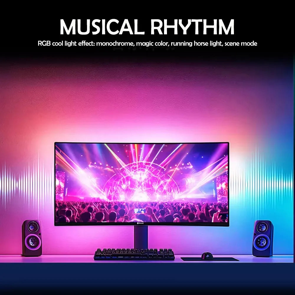 RGB LED Strip Lights-Smart Room Ambient Lighting Kit