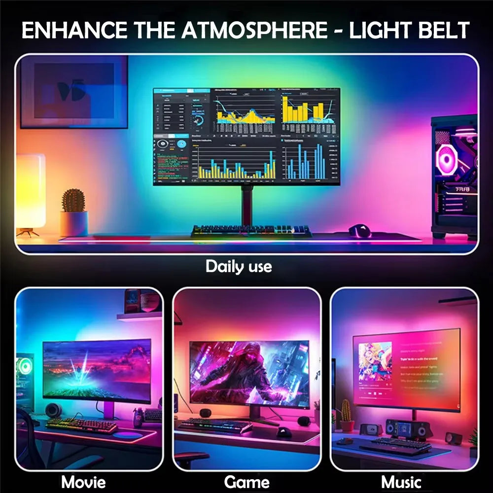 RGB LED Strip Lights-Smart Room Ambient Lighting Kit