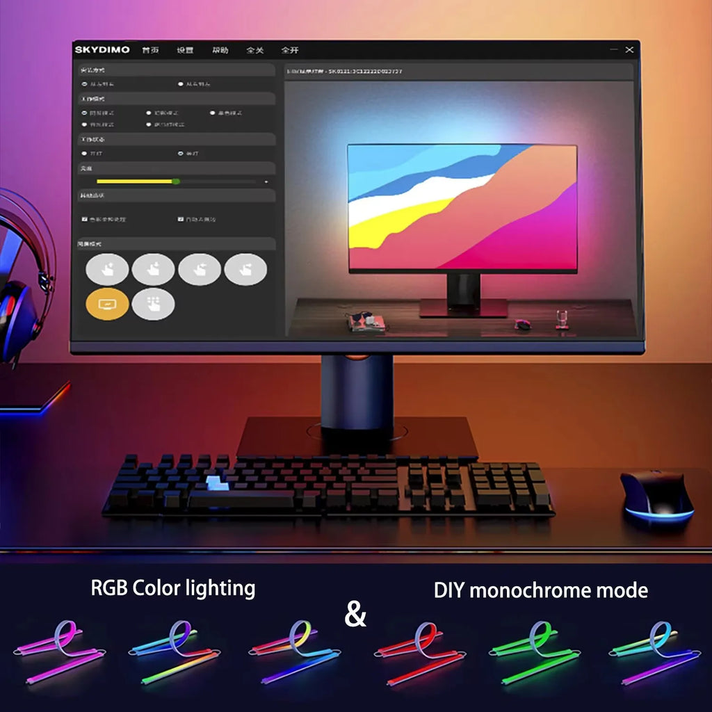 RGB LED Strip Lights-Smart Room Ambient Lighting Kit