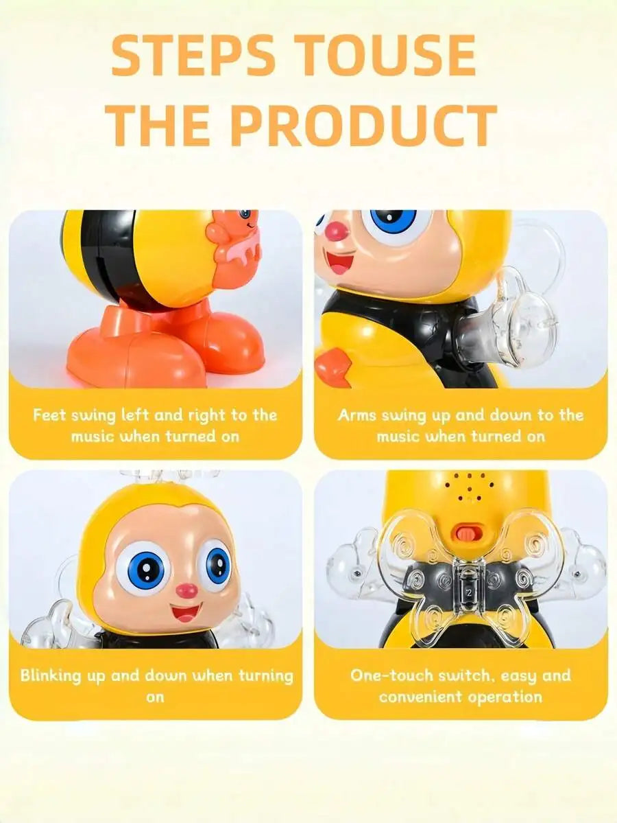 Dancing Bee Toy With Music LED Lights, Walk Twist Interactive Sensory Learning Toy For Preschoolers