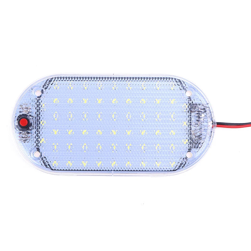 60LED 12V-85V High Brightness LED Car Dome Roof Light Interior Ceiling Reading Lamp Forklift Cabin Light Strip