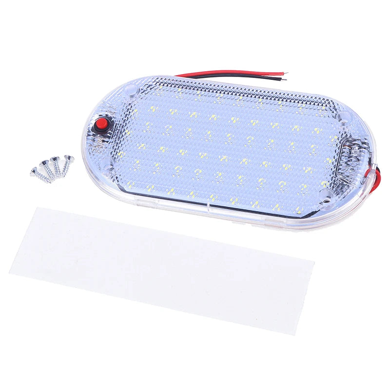 60LED 12V-85V High Brightness LED Car Dome Roof Light Interior Ceiling Reading Lamp Forklift Cabin Light Strip