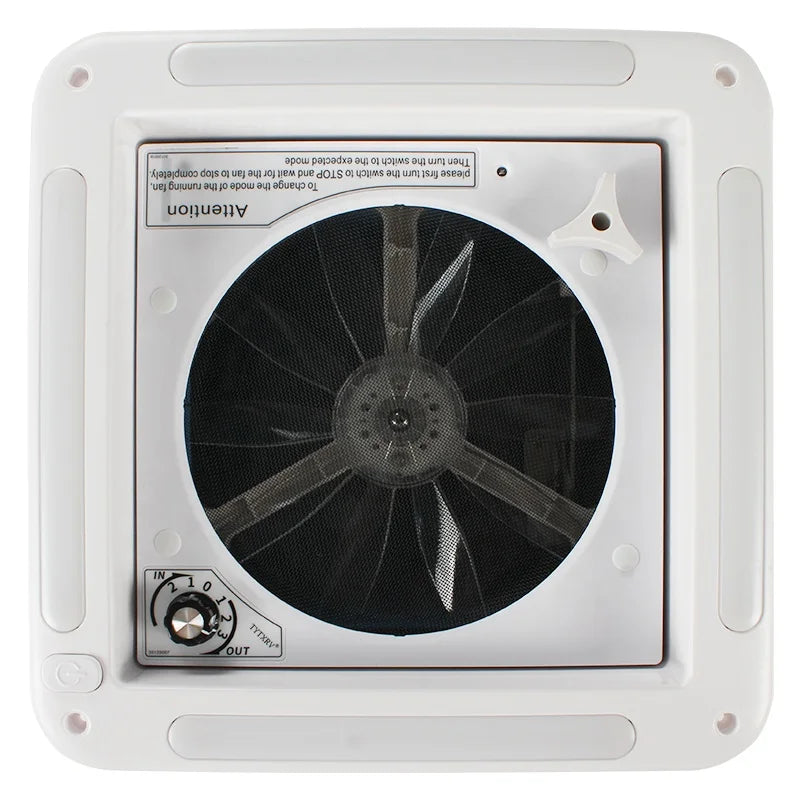 TYTXRV CE Certified 280MM 11'' RV Roof Vent with LED Light Manual Control Low Noise 3 Speeds Ajustable Caravan Exhaust Fan