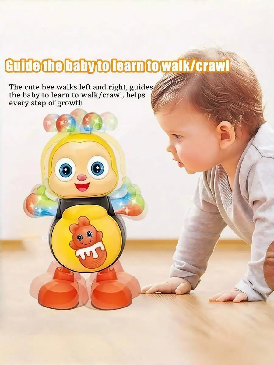 Dancing Bee Toy With Music LED Lights, Walk Twist Interactive Sensory Learning Toy For Preschoolers