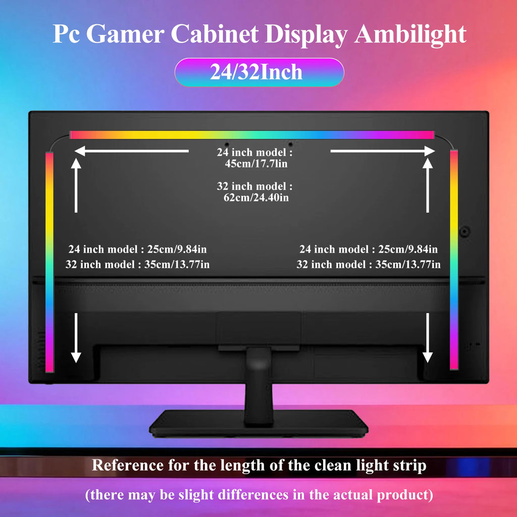 Computer Screen Lighting Strip Monitor RGBIC Bluetooth LED Light Ambient Light Strip Music Sycn APP Remote Control PC Backlight