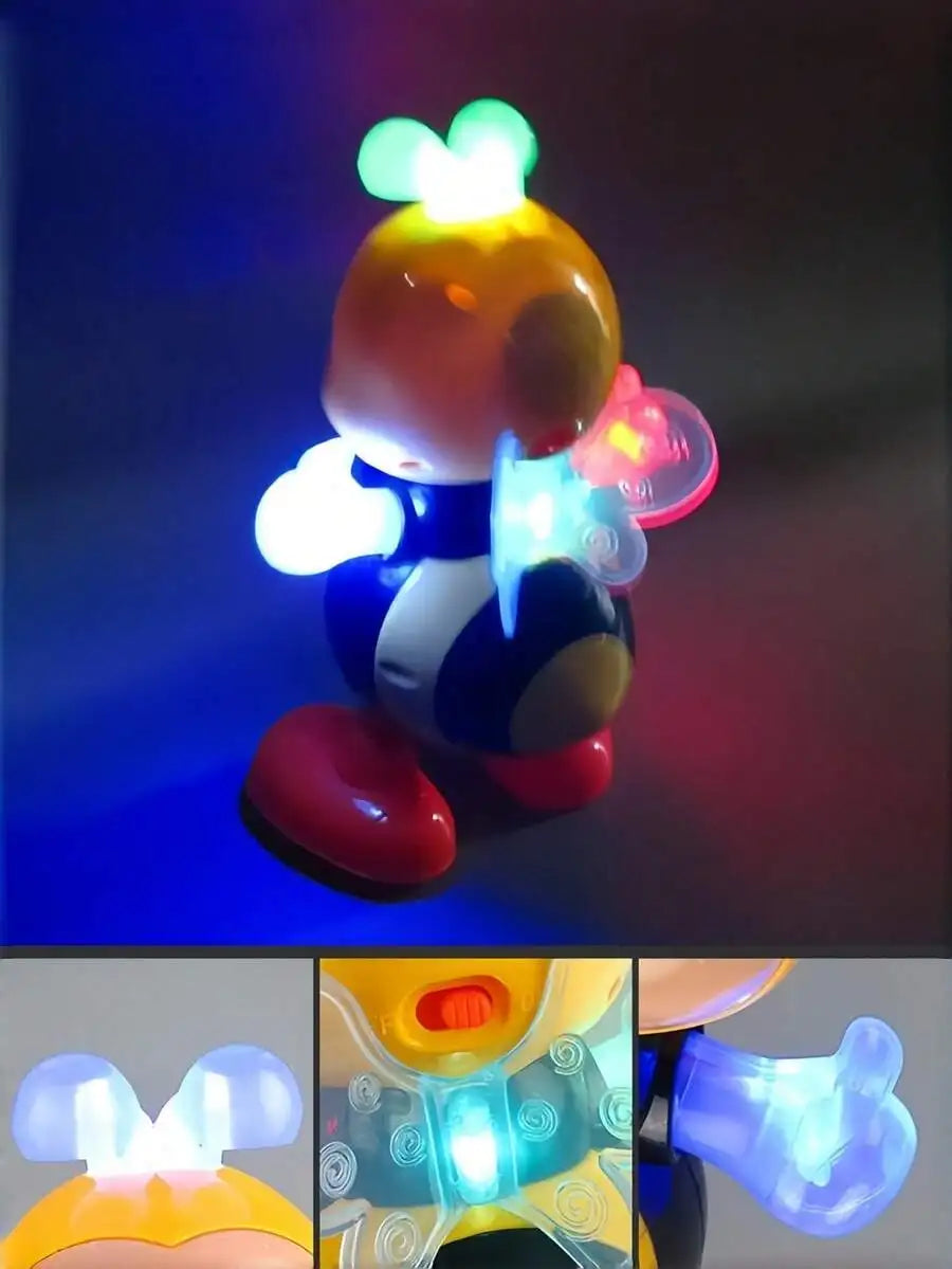 Dancing Bee Toy With Music LED Lights, Walk Twist Interactive Sensory Learning Toy For Preschoolers