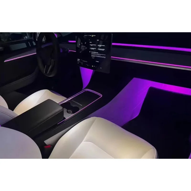 Upgrade 256 Colors Symphony Led Car Interior Ambient Lighting Accessories For Tesla Model 3/Y 2021-2025 Atmosphere Light Strip
