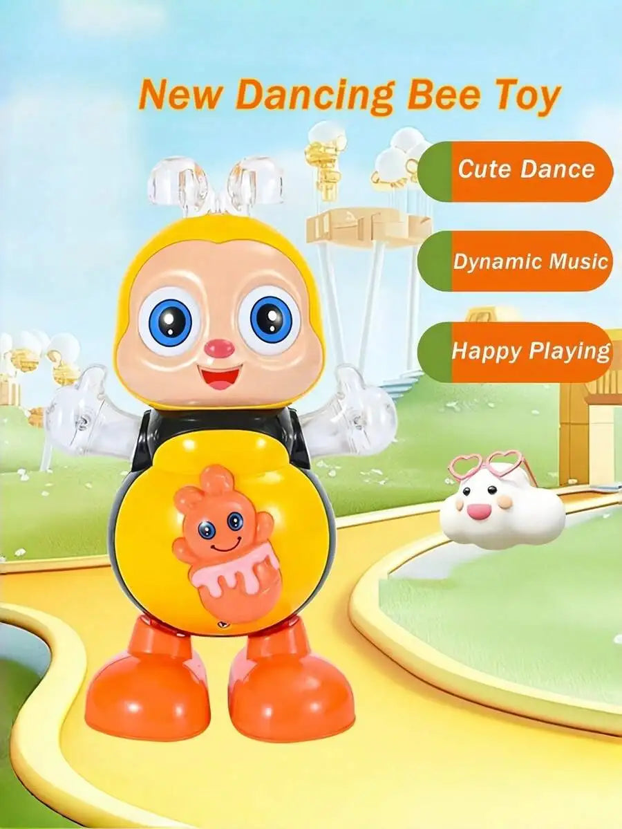 Dancing Bee Toy With Music LED Lights, Walk Twist Interactive Sensory Learning Toy For Preschoolers