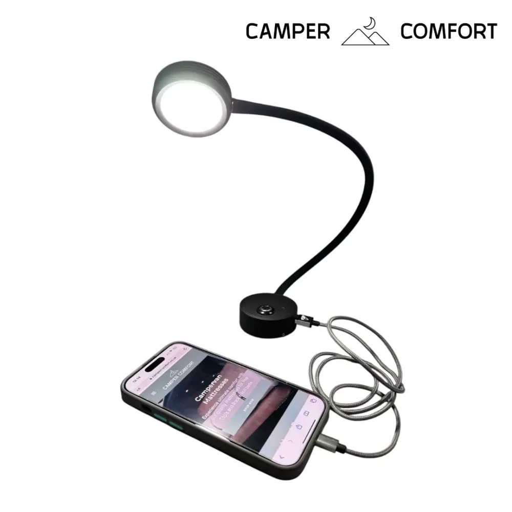 1pc RV Flexible Reading Map Light With USB Port 12V LED Light For VW T5 T6 Motorhome Caravan Camper Van RV Accessories