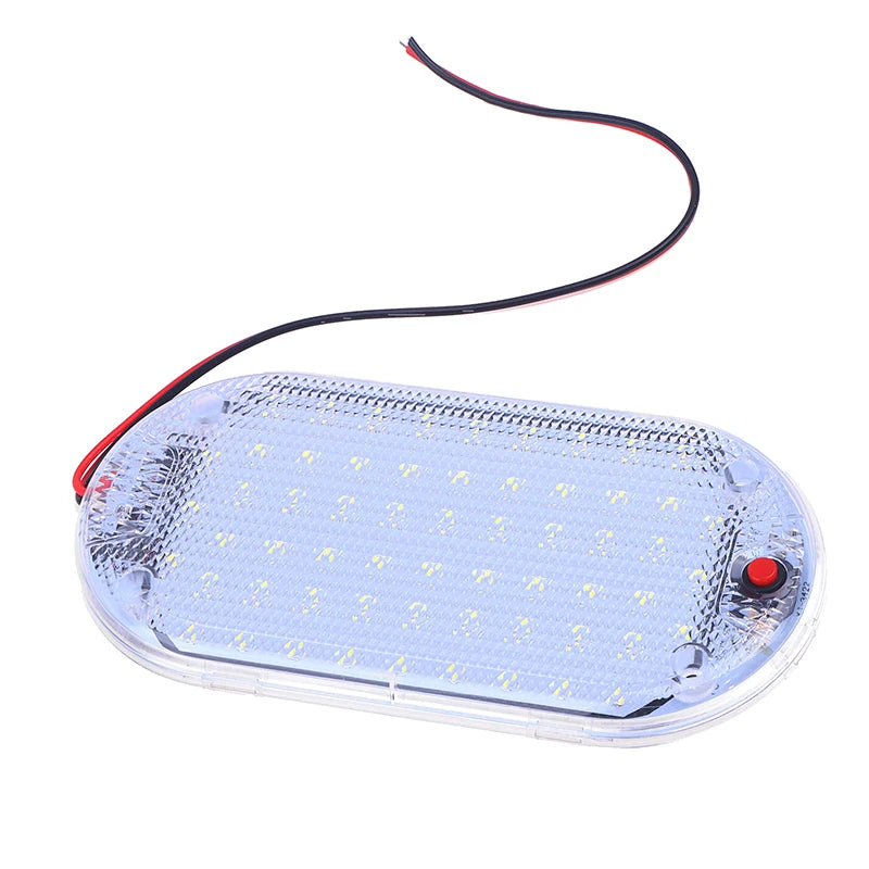 60LED 12V-85V High Brightness LED Car Dome Roof Light Interior Ceiling Reading Lamp Forklift Cabin Light Strip
