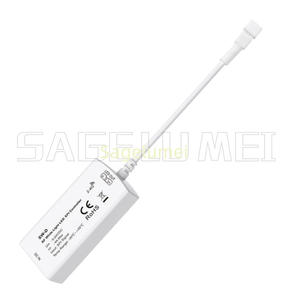 White Light SW-D 3-Button RF 2.4GHz LED SPI Controller Built-in 5 Kinds Light for WS2811 WS2812 WS2815 LED SPI Pixel Strip Lamp