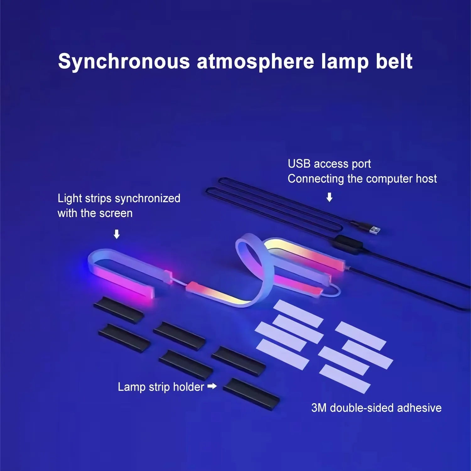 RGB LED Strip Lights-Smart Room Ambient Lighting Kit