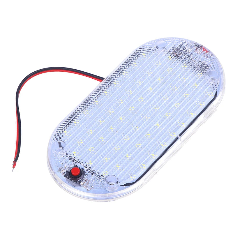 60LED 12V-85V High Brightness LED Car Dome Roof Light Interior Ceiling Reading Lamp Forklift Cabin Light Strip